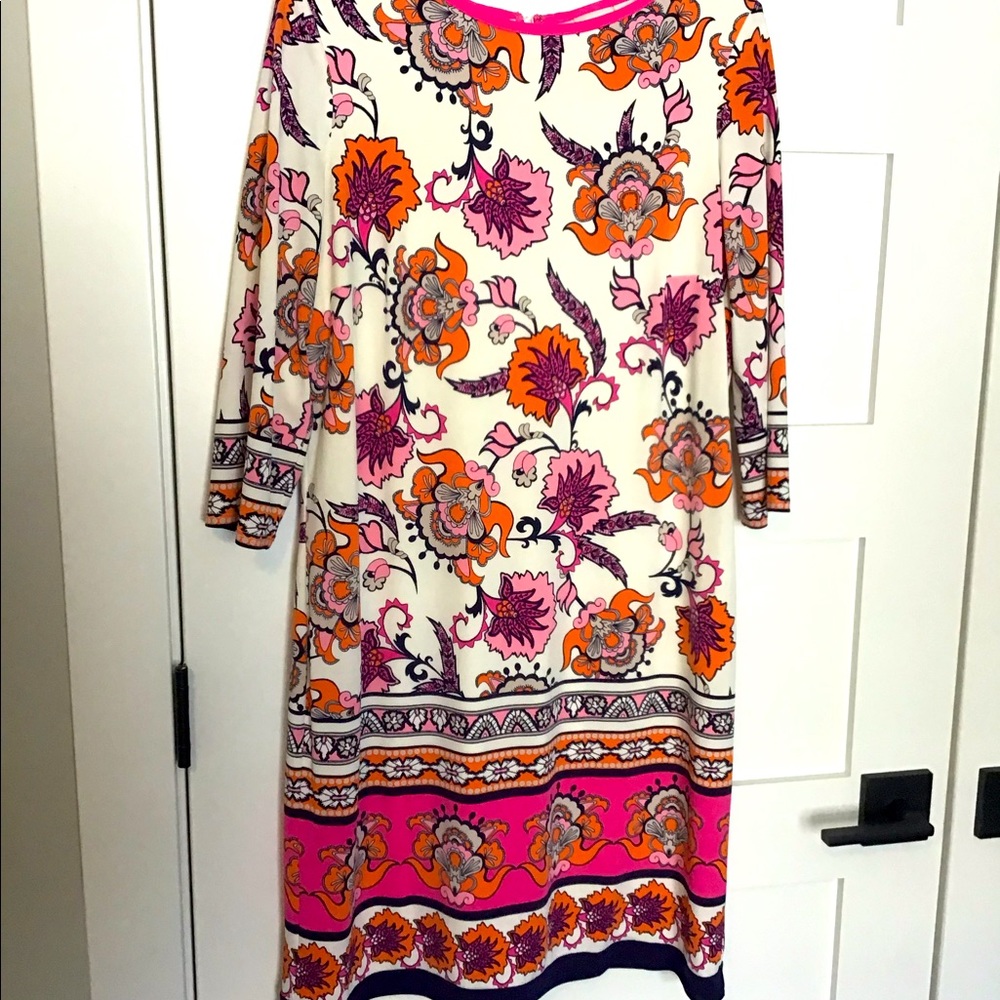 Chicos floral sheath dress sz 10